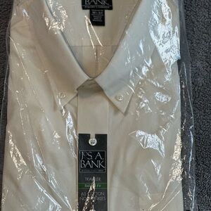 Jos. A. Bank Men's Tailored Fit Cream Shirt